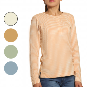 Remera a rayas mangas largas - Dama